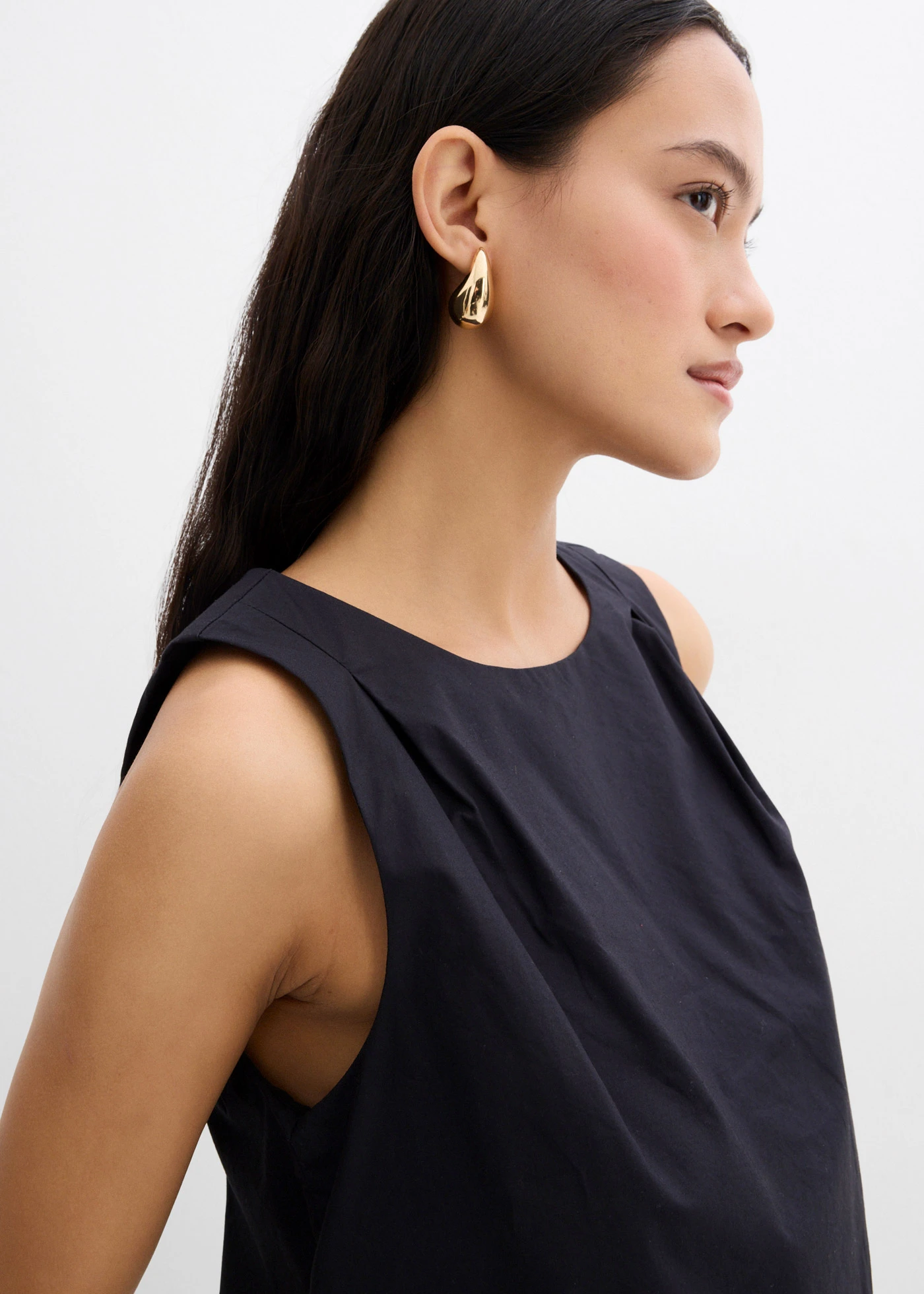 Blousetop van puur katoen • zwart • bonprix online shop