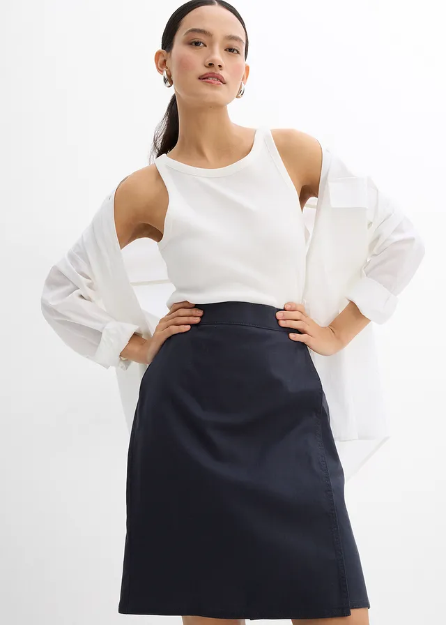 Minirok van twill • nachtblauw • product-page.page-title-suffix