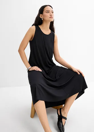 Robe midi trapèze • noir • Boutique bonprix