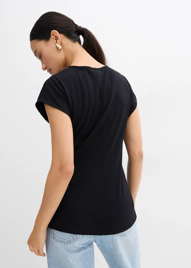 Top van Punto di Roma, Kleur: zwart