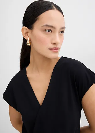 Top din material Punto di Roma • negru • magazin bonprix