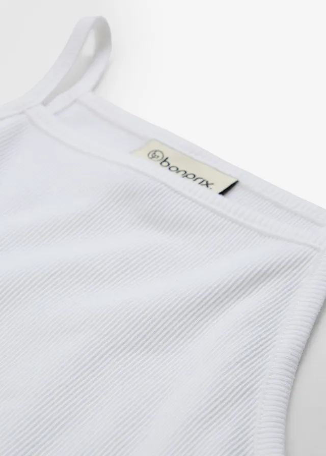 Top côtelé 100% coton • blanc • product-page.page-title-suffix