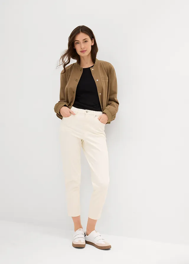 Mom jeans, high waist, low stretch cropped • wolwit • product-page.page-title-suffix