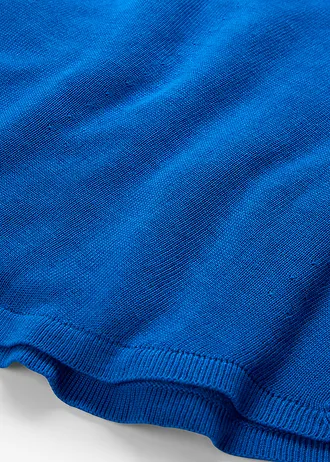 Pletený top s balonovým střihem, z jemné viskózy • azurově modrá • bonprix obchod