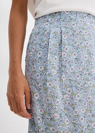 Minisukně ze splývavé viskózy • světle modrá s květy • bonprix obchod