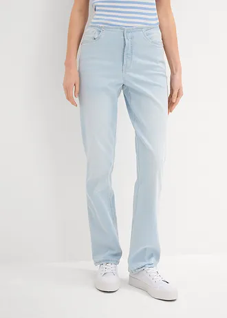 Straight jeans, mid waist • ijsblauw denim used • bonprix online shop