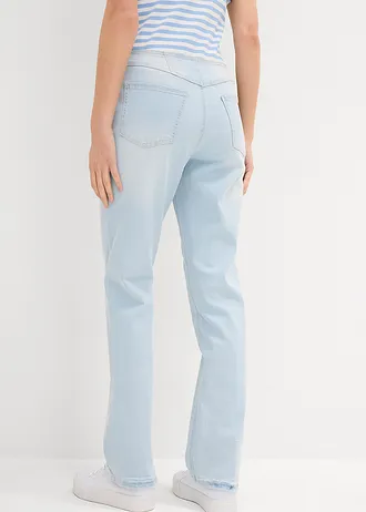 Straight jeans, mid waist • ijsblauw denim used • bonprix online shop