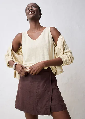 Maiou din in 100% • bej nisipiu mat • magazin bonprix