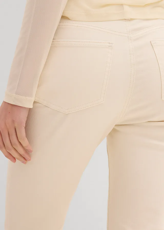 Bootcut jeans high waist, cropped • ecru denim • product-page.page-title-suffix