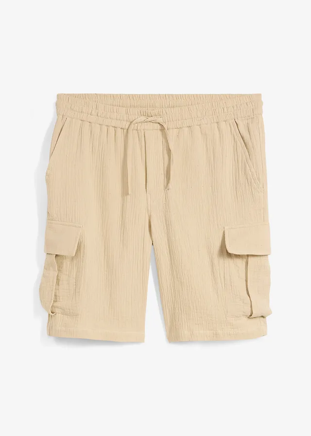 Bermuda en gaze de coton, regular
