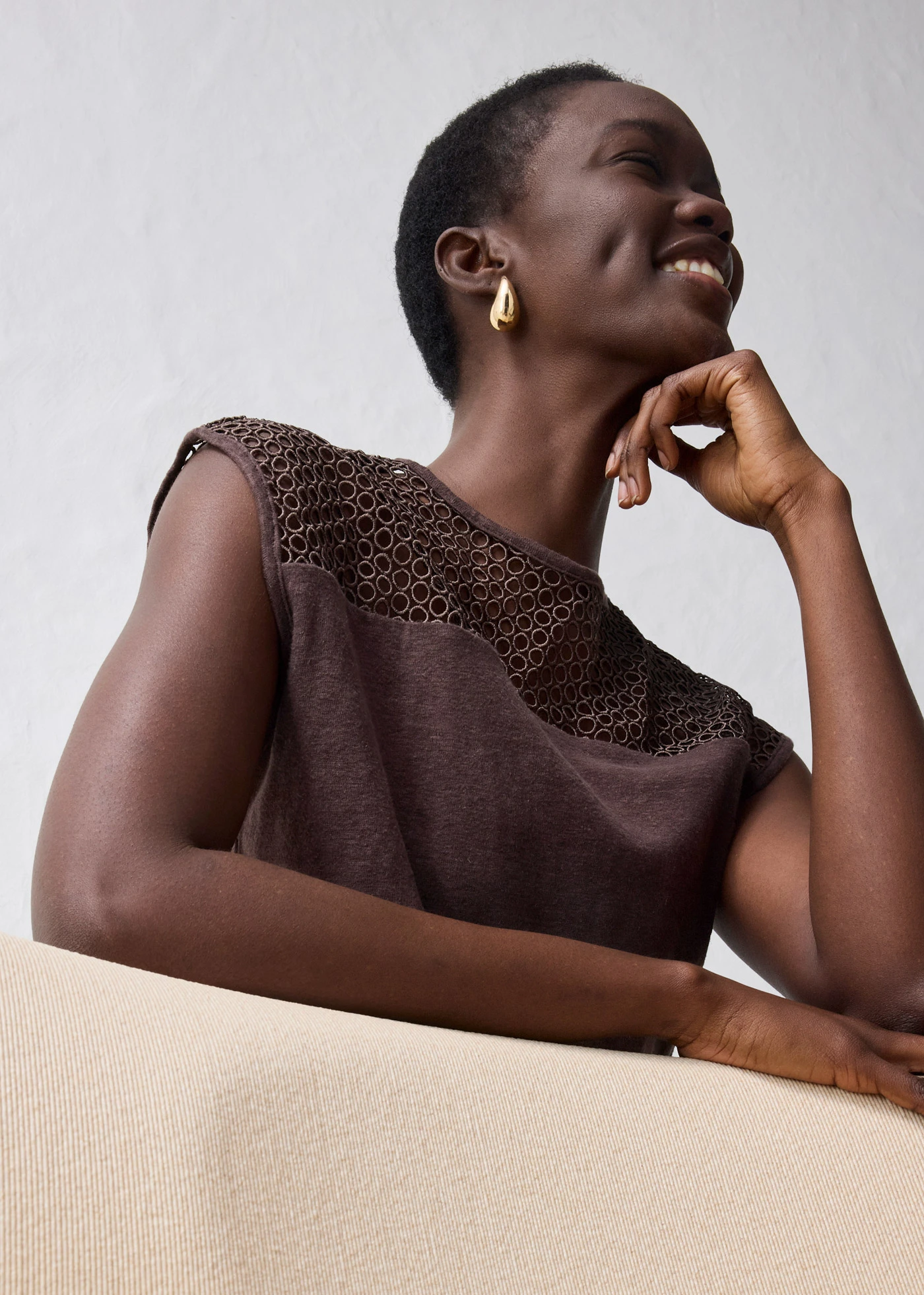 Top din in 100% • maro închis • magazin bonprix