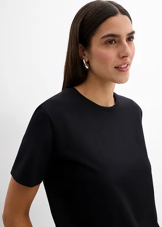 Tričko z čisté organické bavlny • černá • bonprix obchod