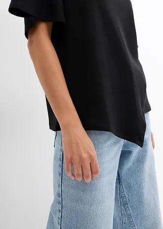 T-shirt z czystej bawełny organicznej • czarny • sklep bonprix