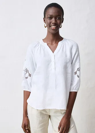 Tunique 100% lin • blanc • Boutique bonprix