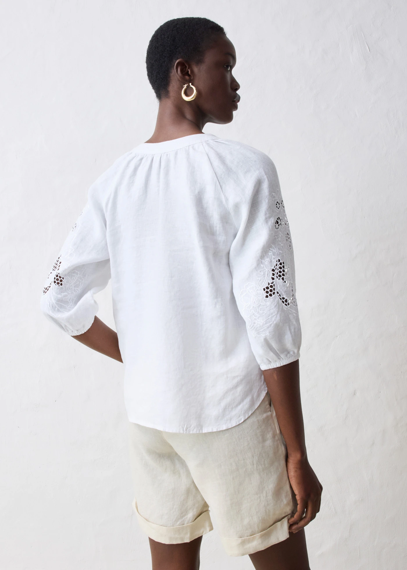 Tunika z czystego lnu • biały • sklep bonprix