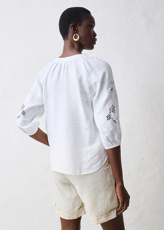 Tunika z czystego lnu • biały • sklep bonprix