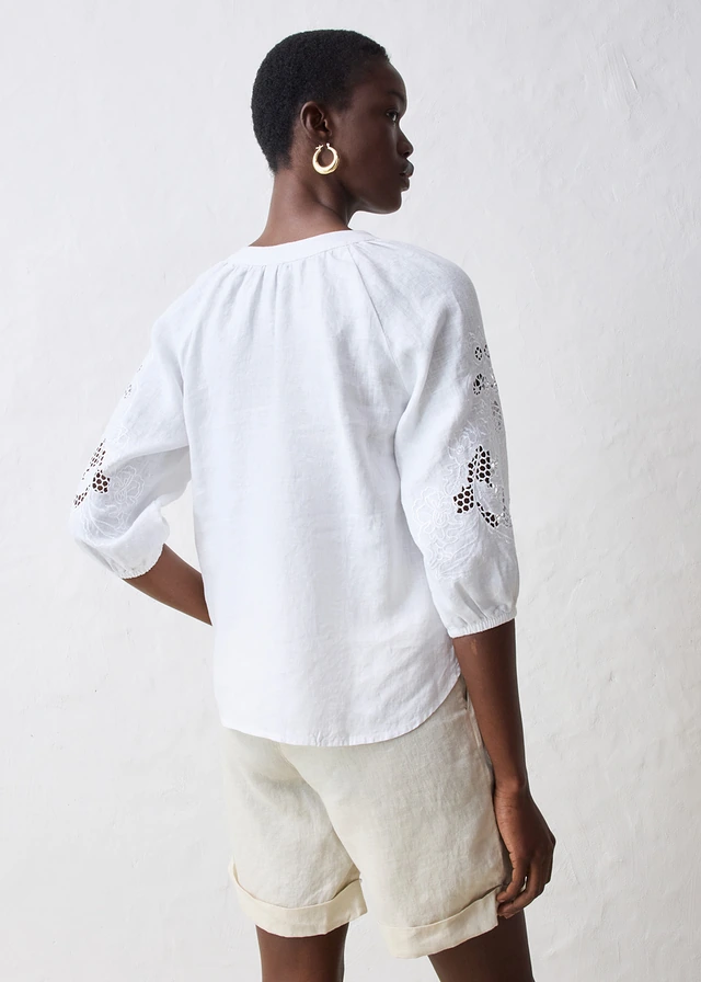 Tunique 100% lin, Couleur: blanc