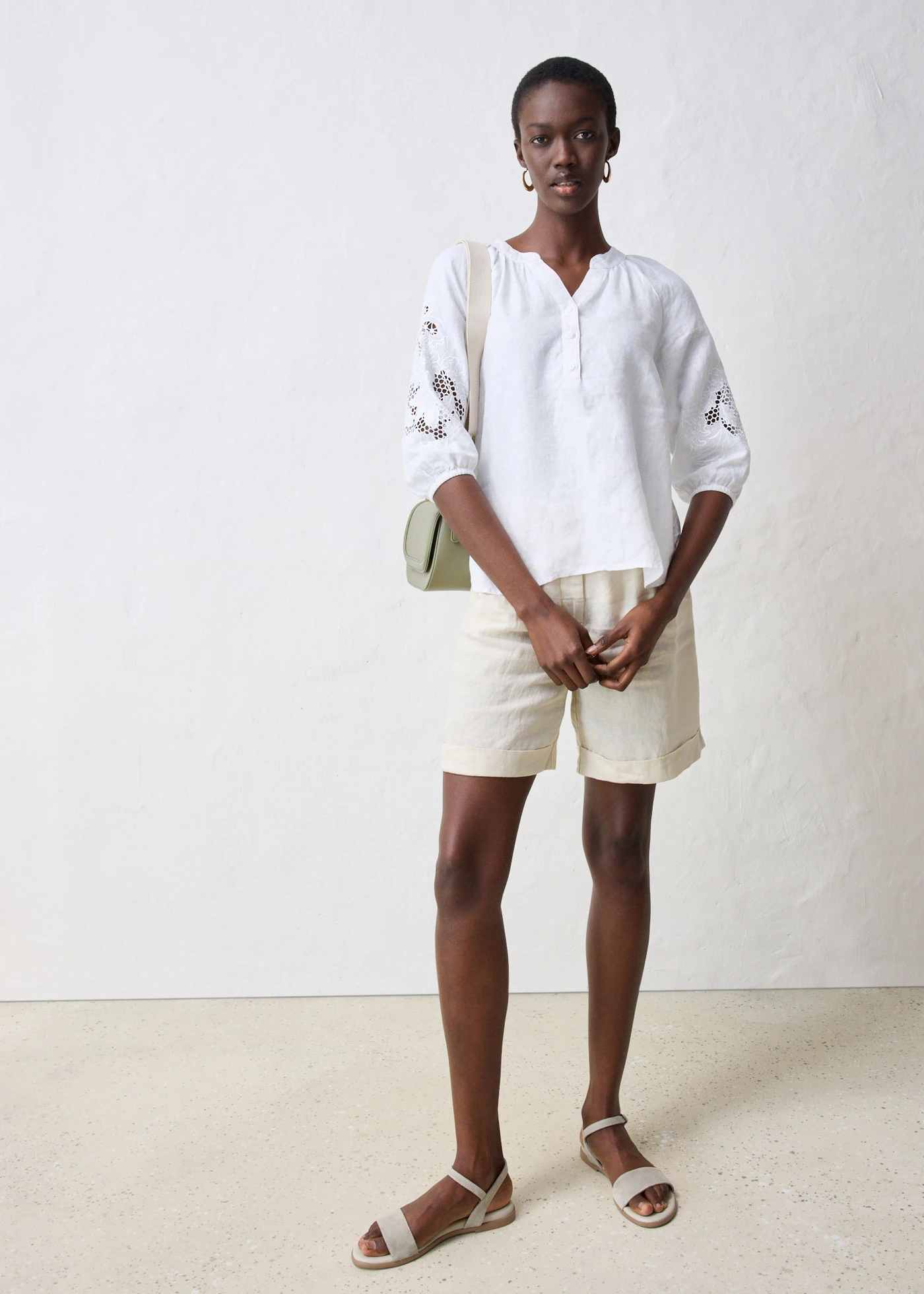 Tuniek van puur linnen • wit • bonprix online shop