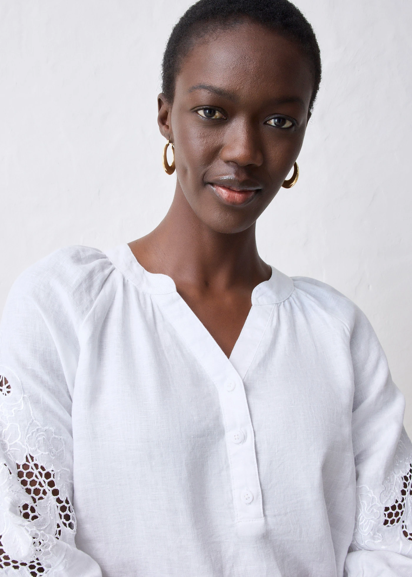 Tunique 100% lin • blanc • Boutique bonprix