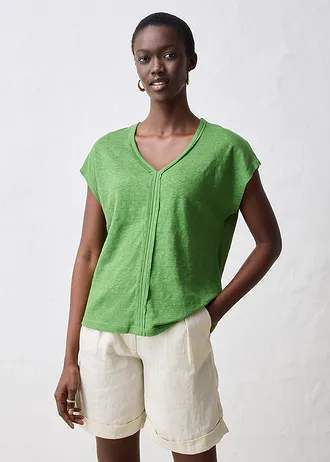 Triko z čistého lnu • lesní zelená • bonprix obchod