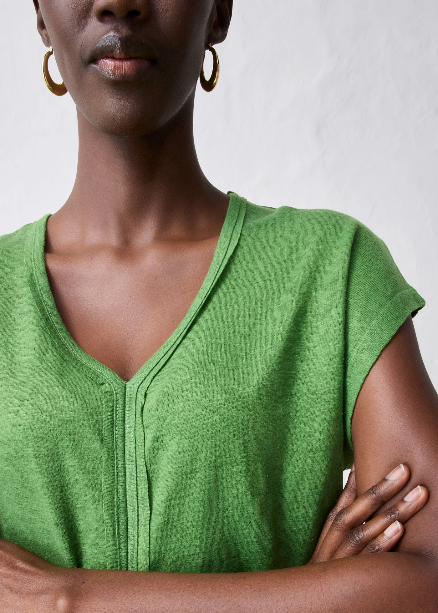 T-shirt 100% lin • vert forêt • Boutique bonprix