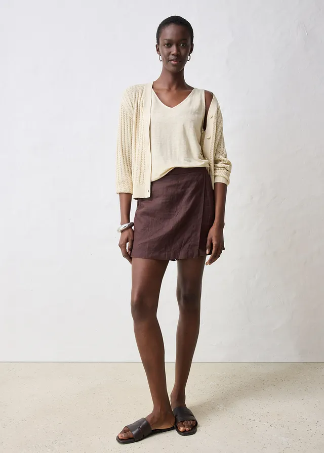 Débardeur 100% lin, Couleur: sable clair