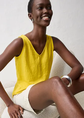 Débardeur 100% lin • curry • Boutique bonprix