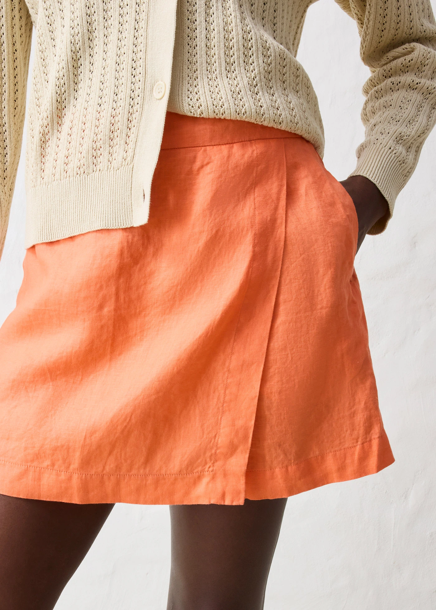 Fustă skort 100% in • galben-mango • magazin bonprix