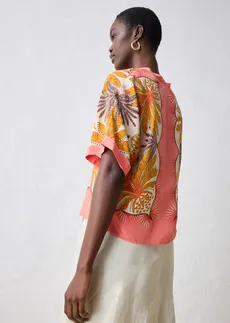 Tuniek van een fijne zijdemix • lichtzalm-lemoncurry • bonprix online shop