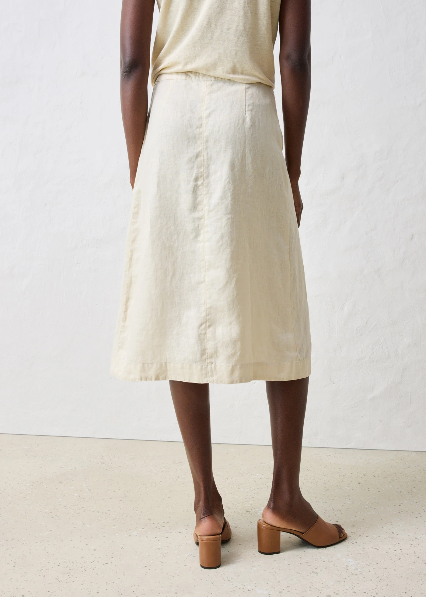 Zavinovací sukně z čistého lnu • světle písková • bonprix obchod