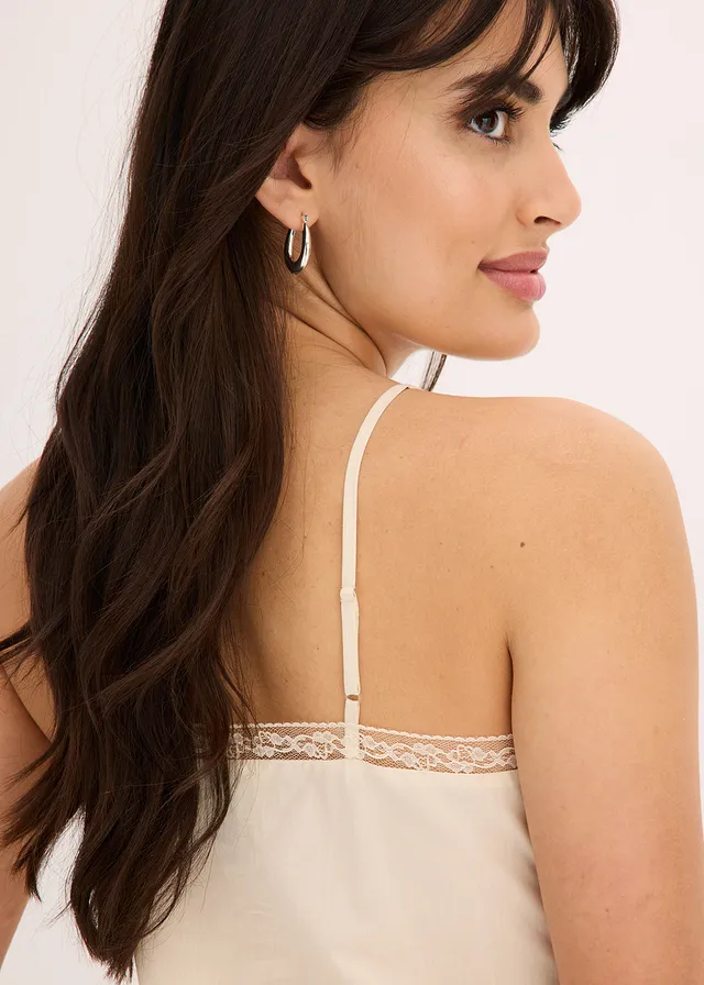 Top avec broderies anglaises 100% coton • écru • product-page.page-title-suffix