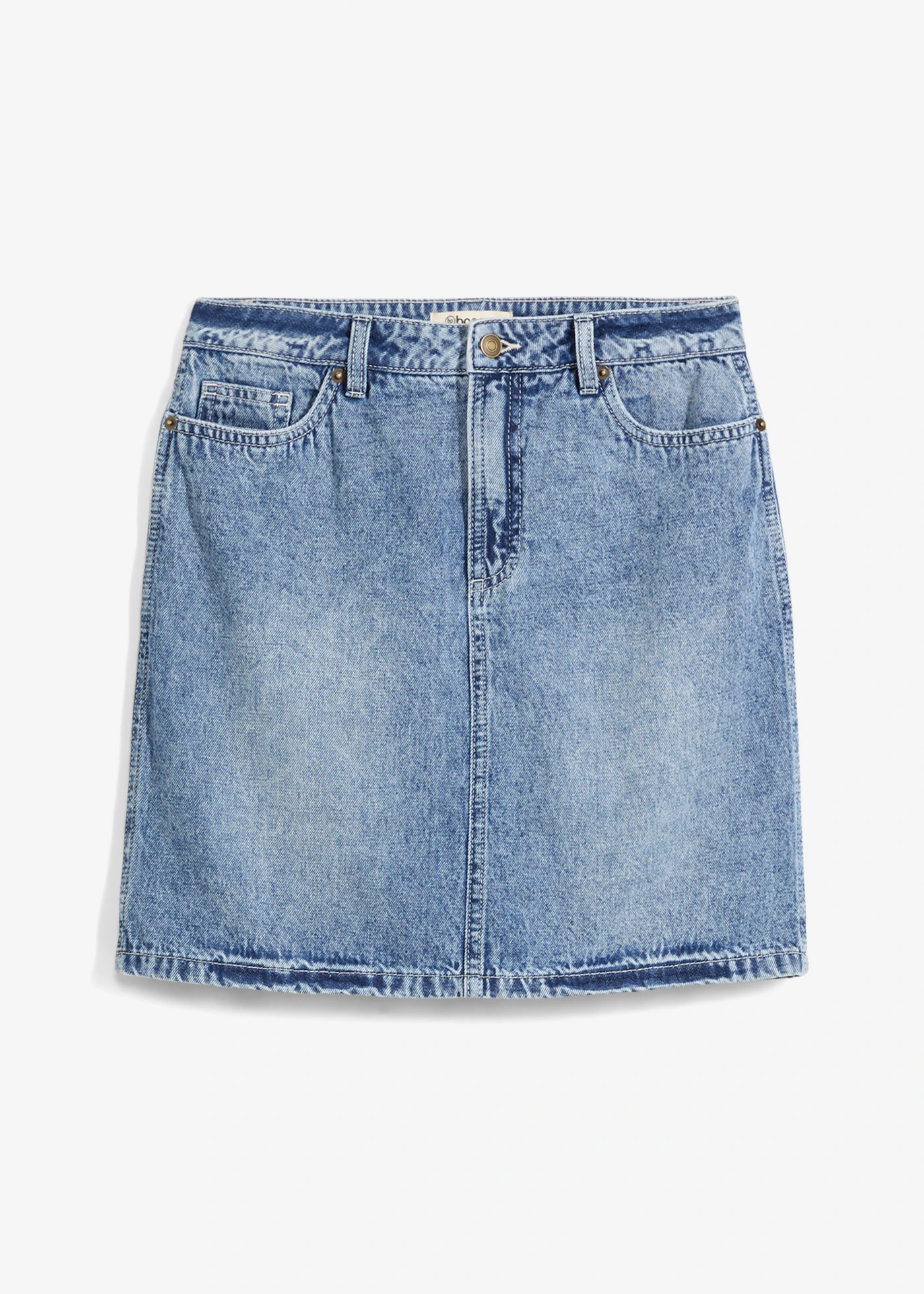 Jupe en jean, taille mi-haute, peu extensible • bleu moyen denim used • product-page.page-title-suffix