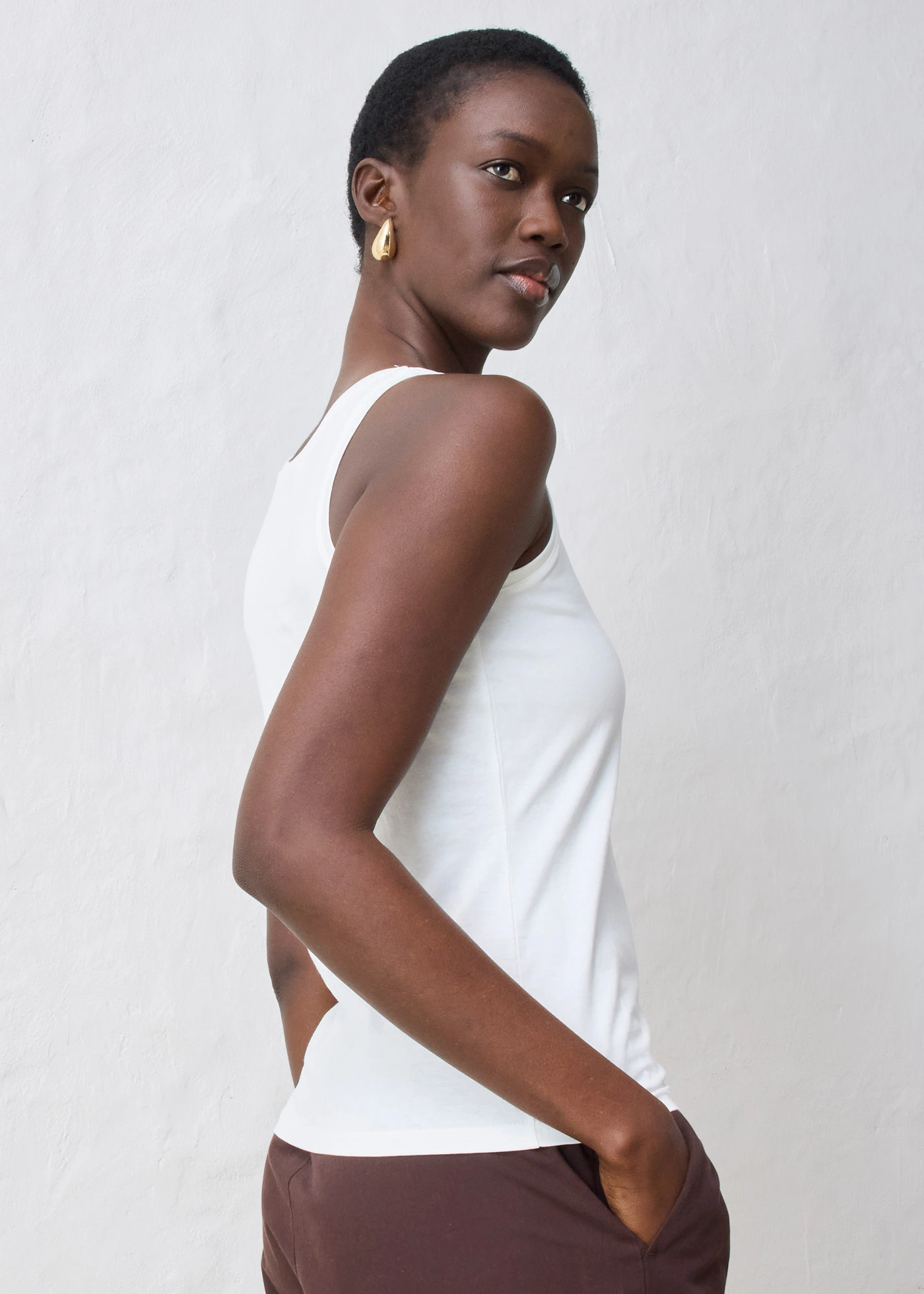 Tílko s podílem hedvábí • přírodní bílá • bonprix obchod