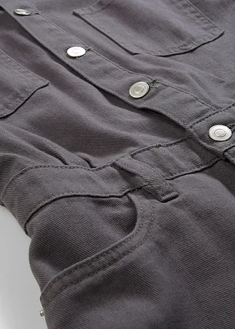 Krátký overal z čisté bavlny • břidlicově šedá sepraná • bonprix obchod