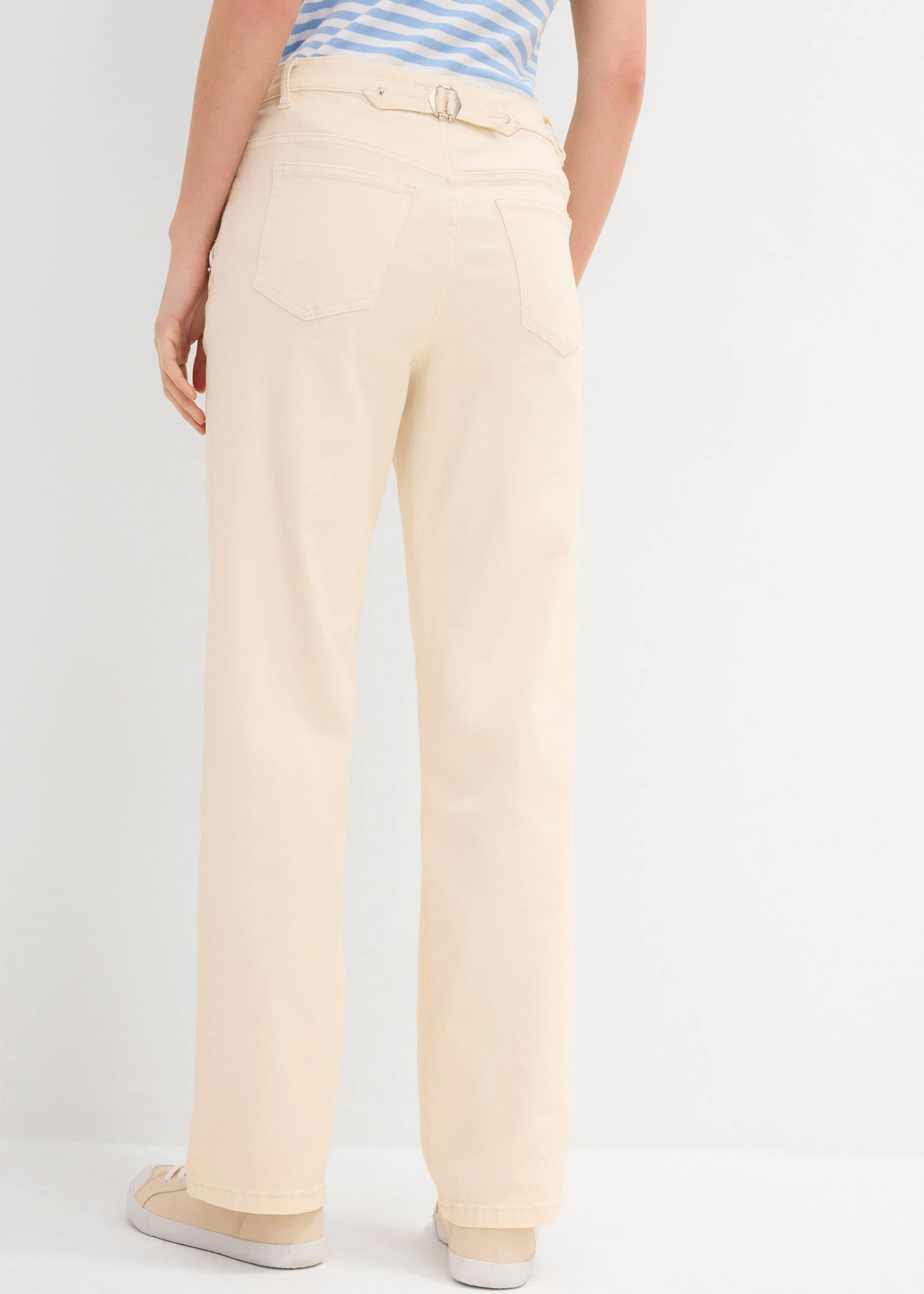 Straight jeans high waist, low stretch • ecru • bonprix online shop