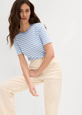 Straight jeans high waist, low stretch • ecru • bonprix online shop