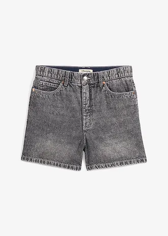 Džínsové šortky High Waist, Low Stretch, farba: čierna denim used