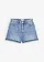 Short en jean taille haute, peu extensible, Couleur: bleu denim used