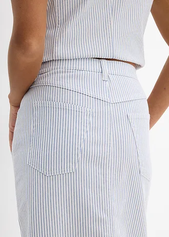 Džínová sukně • bílá s proužky • bonprix obchod