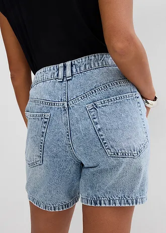 Jeansshort, mid waist • ijsblauw denim used • bonprix online shop