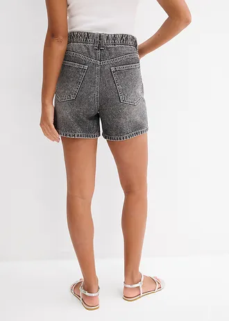 Džínsové šortky High Waist, Low Stretch, farba: čierna denim used