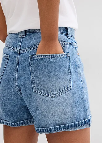 Džínové šortky High Waist, nízký podíl streče • modrý denim used • bonprix obchod