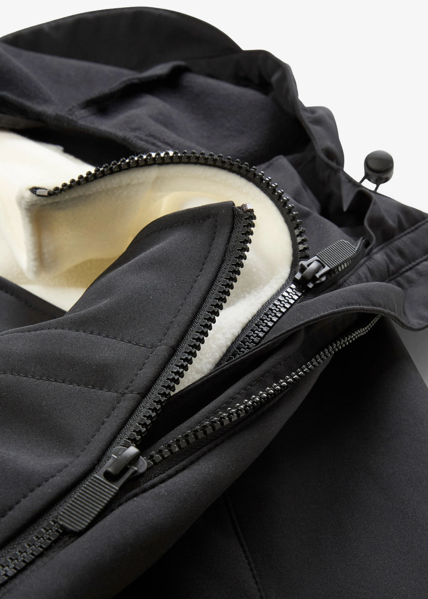 Geacă 6 în 1 de gravide/portbebe cu jachetă fleece detașabilă • negru/ecru • magazin bonprix