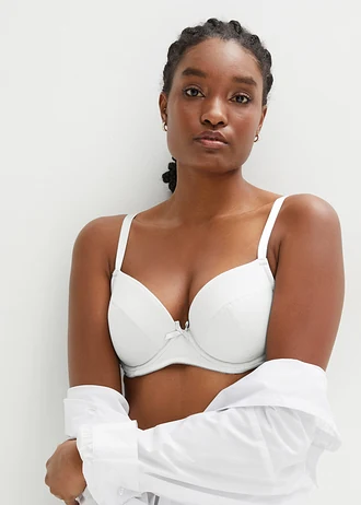 Push up bh met beugels en biologisch katoen (set van 2), Kleur: zwart+wit