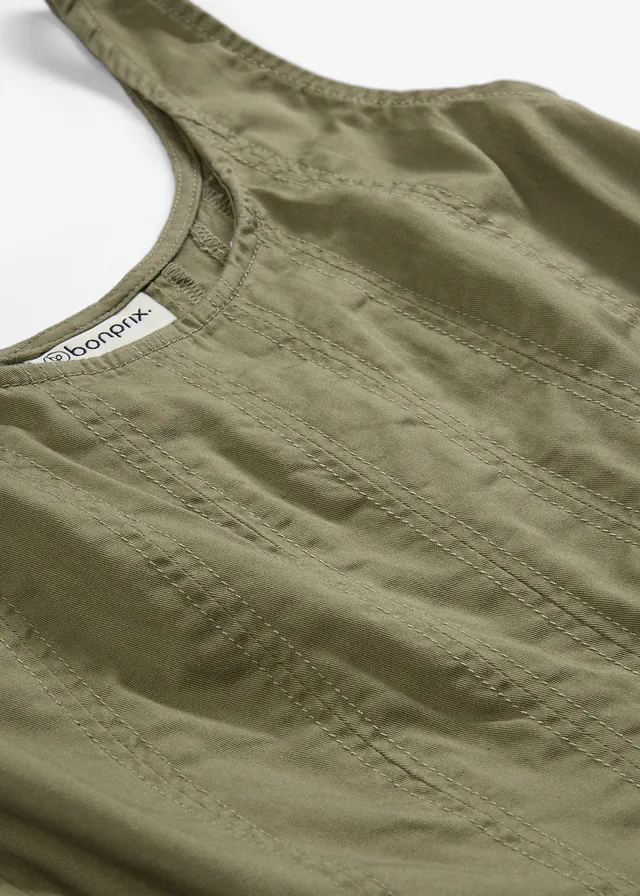 Robe midi à coutures verticales • olive • product-page.page-title-suffix