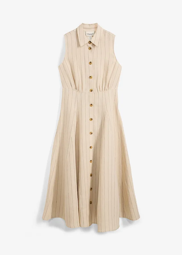 Robe-chemise, 100% lin