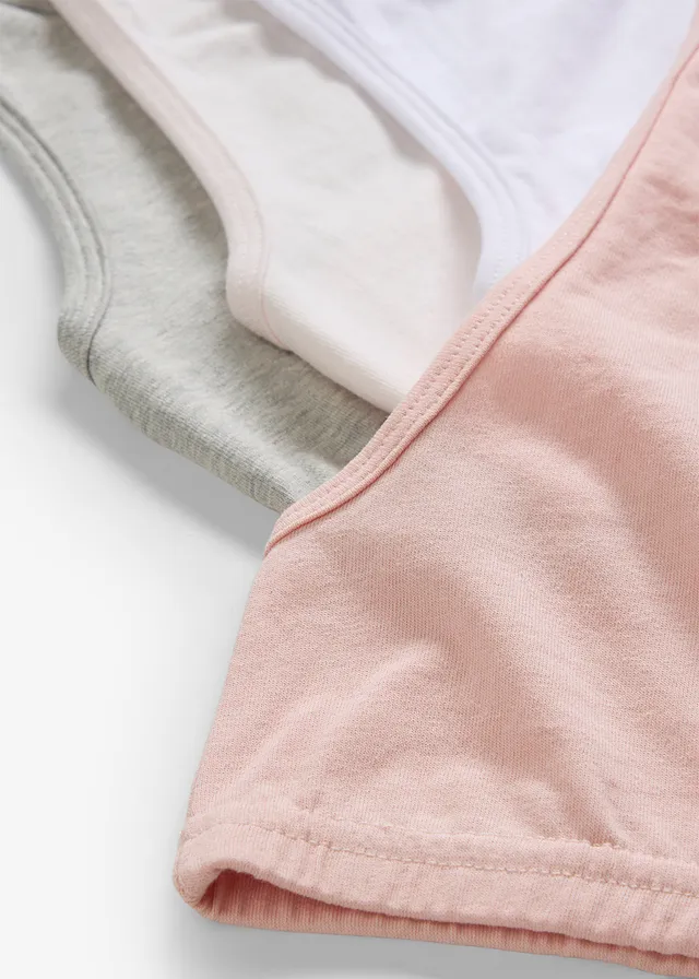 Lot de 5 brassières avec coton doux • vieux rose + blanc + gris clair chiné + crème • product-page.page-title-suffix