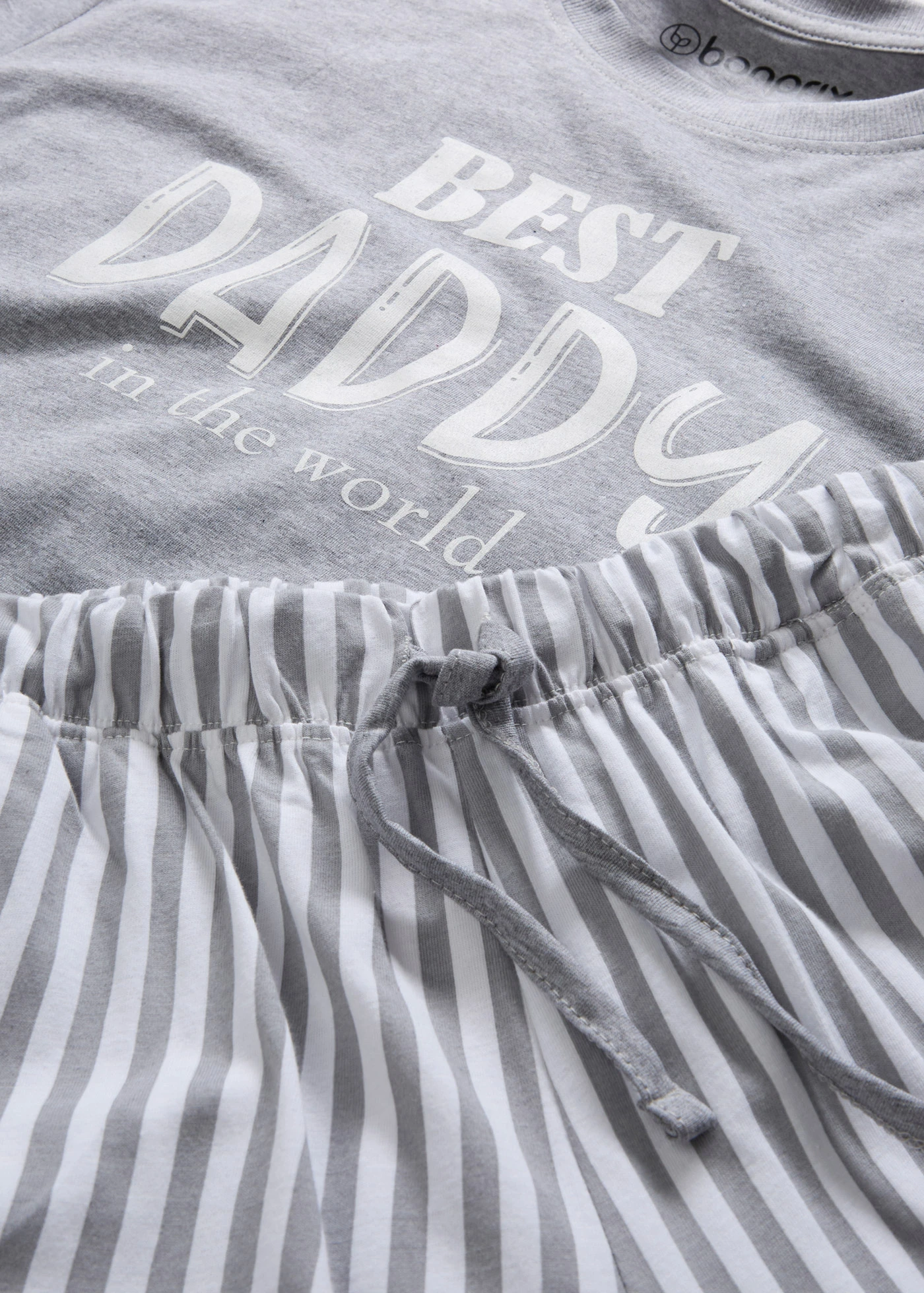 Pijama scurtă • gri melanj/alb dungat • magazin bonprix