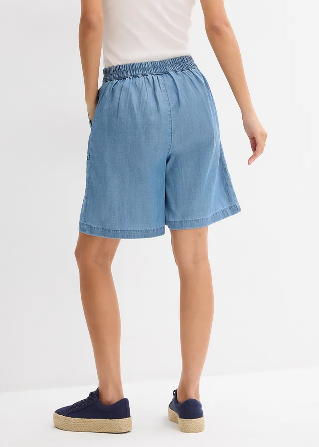 Instapshort met verkoelend linnen • lichtblauw denim • product-page.page-title-suffix