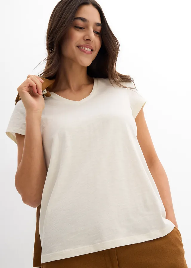 T-shirt van puur biologisch katoen ( set van 2) • citrusgeel-crèmewit • product-page.page-title-suffix